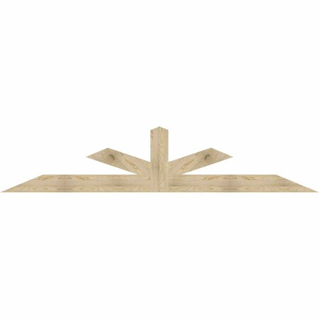 Ekena Millwork Saratoga Rough Sawn Timber Gable Bracket, Douglas Fir, 108"W x 22"H x 2"D x 6"F, 5/12 Pitch GBW108X22X0206SAR00RDF
